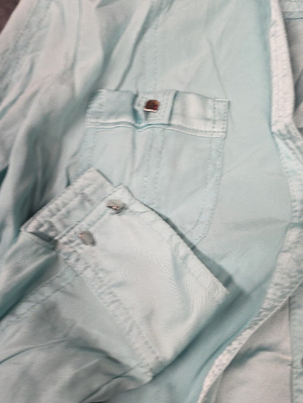 Cache Light Aqua Button-Down Shirt - Picture 4 of 5
